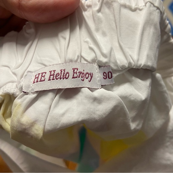 Hello Enjoy Girl’s Rainbow High Low Halter Dress Size 2T Elastic Back Vacation - Picture 6 of 7